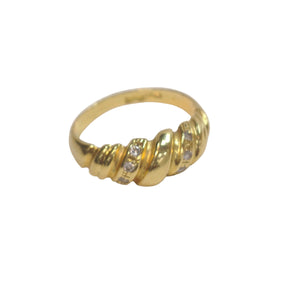 Bague croissant en or jaune 18 K - Taille 54 - 3.60 G