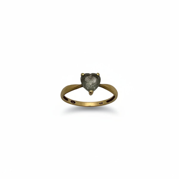 Bague solitaire or jaune 18K - 1.65 G