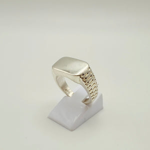 Chevalière en or blanc 18K Taille-58