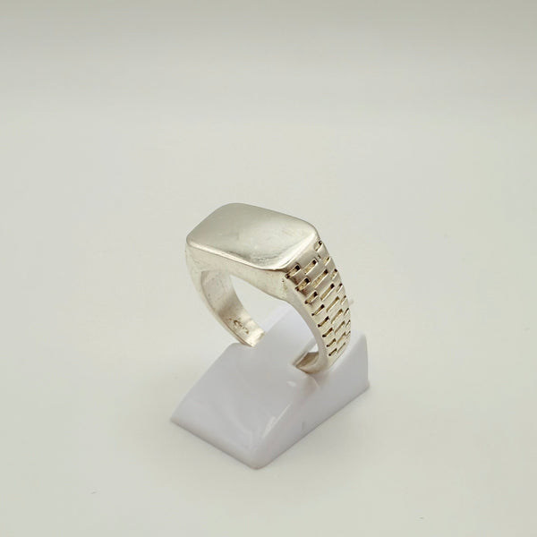Chevalière en or blanc 18K Taille-58