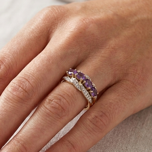 Authentique bague en or jaune 18 K - Taille 60