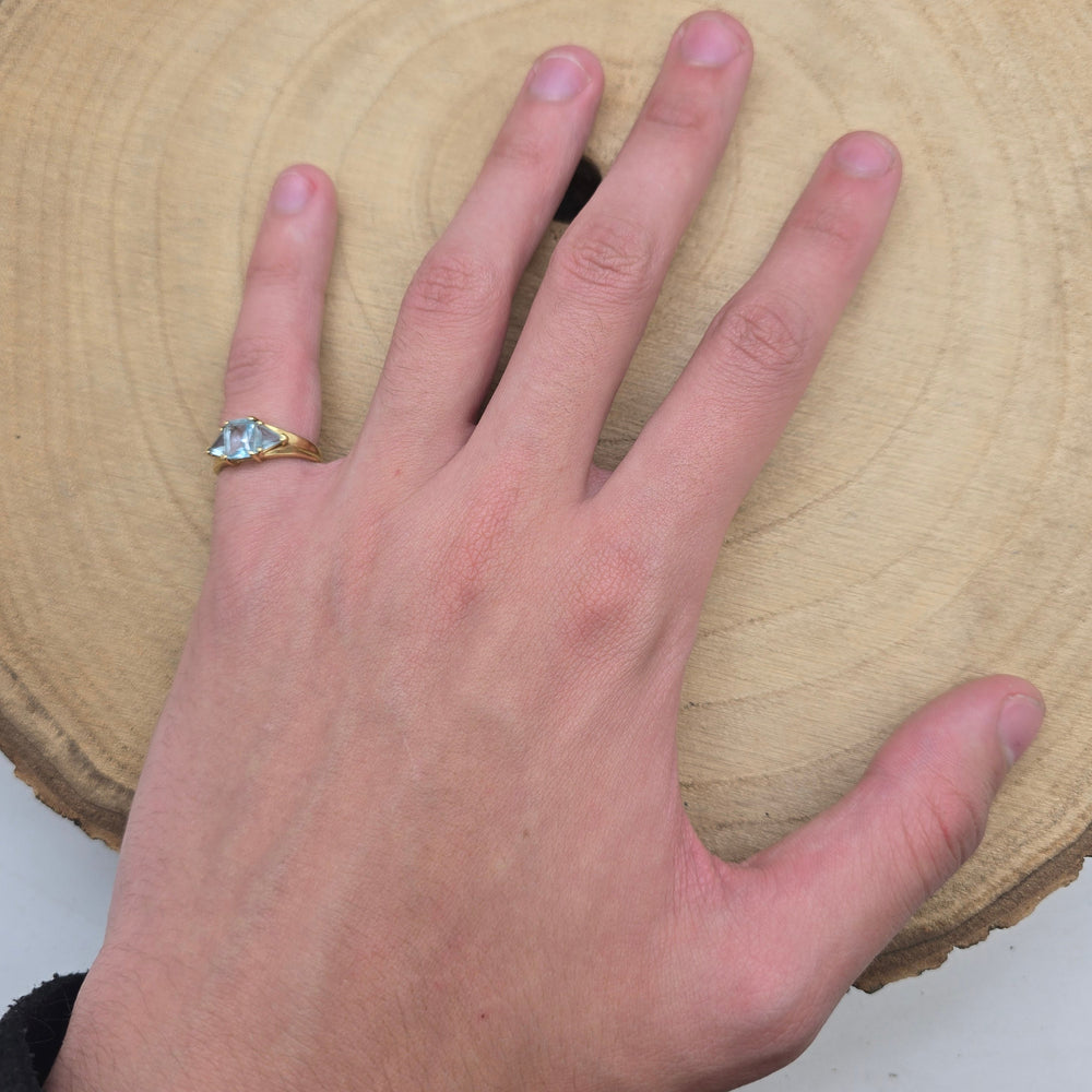 Bague en Or 18 Carats avec Aigue-Marine – 2,82 g