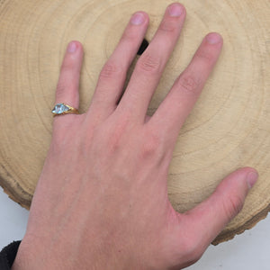 Bague en Or 18 Carats avec Aigue-Marine – 2,82 g