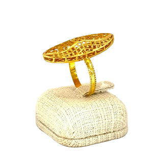 Bague ancienne en Or Jaune 21K - 3.70Grs - T55