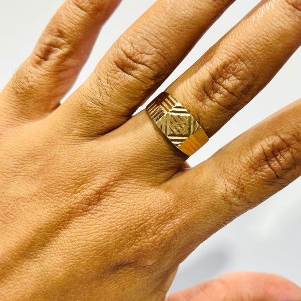 Chevalière en Or Jaune 18 carats - Taille 55