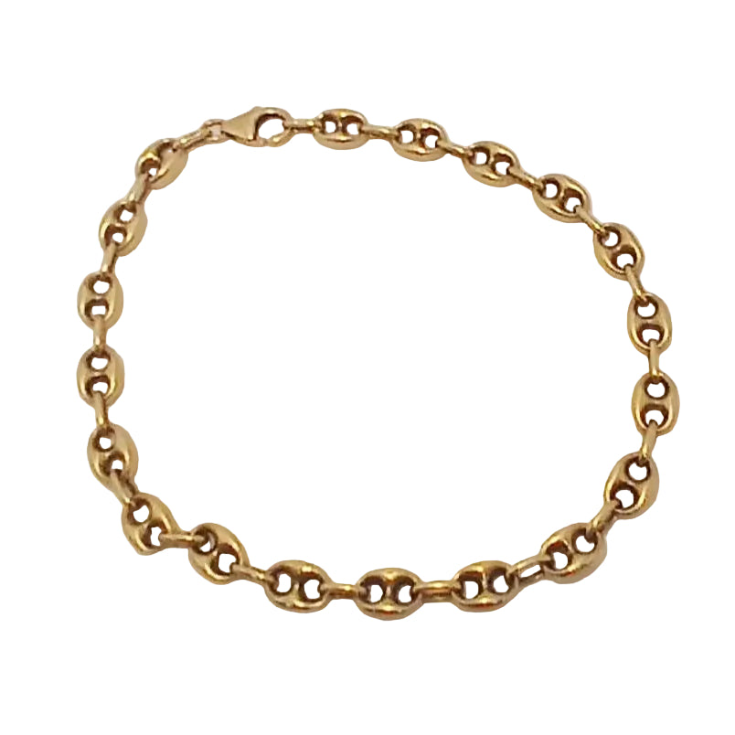 Bracelet Or Jaune Maillon Grains de Café 18 K - 9.91 G
