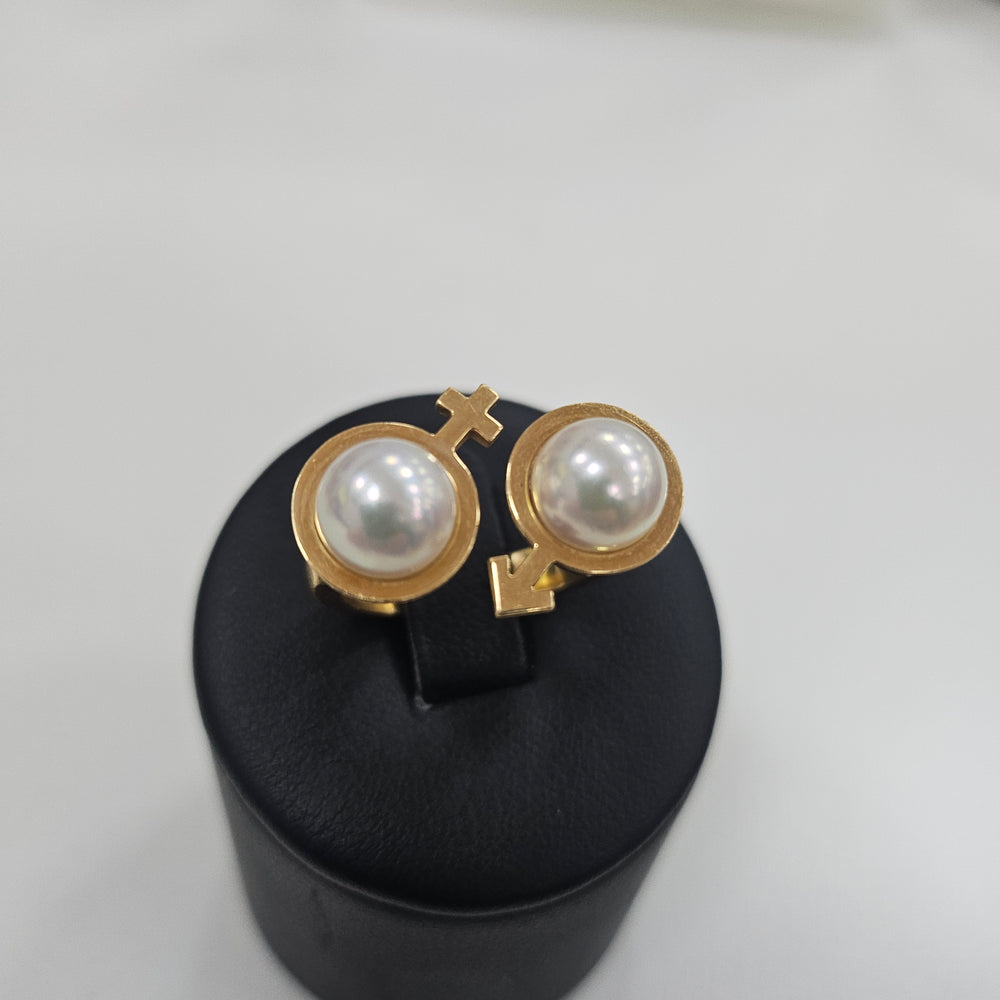 Bague Signée Ilona Orel en Or Jaune 18K - Taille 54