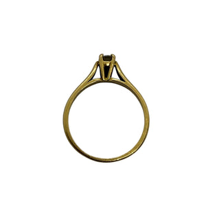 Anneau alliance or Jaune avec Diamant 18k