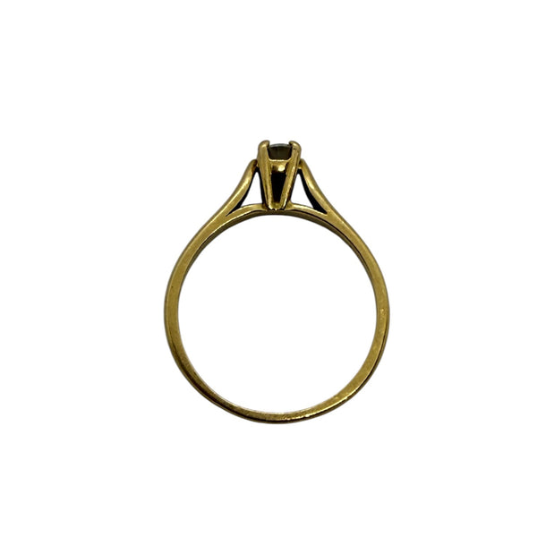 Anneau alliance or Jaune avec Diamant 18k