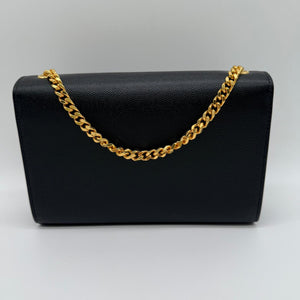 Saint Laurent - Sac Kate Small en Cuir Grainé Noir
