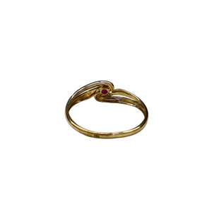 Bague en 2 Or 750/1000 avec tourmaline