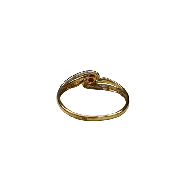 Bague en 2 Or 750/1000 avec tourmaline