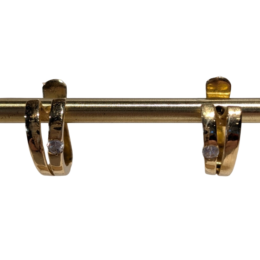 Boucles d'oreilles créoles en or jaune 18K - 3.06 G