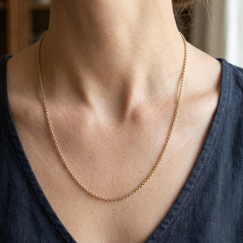Collier en or jaune 18K - 4.49 Grs