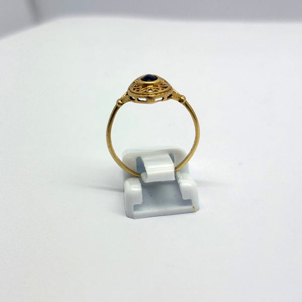 Bague Marquise en Or Jaune 18 Carats