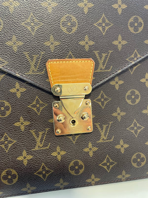 Louis Vuitton Mallette Maron Vintage Toile Monogramme