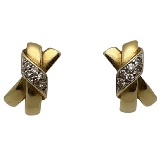 Boucles d'oreilles fantaisie en Or Jaune 18K - 3.53Grs