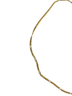 Collier Sautoir Or Jaune 18K Sans Pierres Figaro