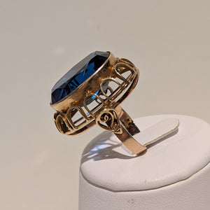 Bague en or jaune 18 carats avec pierre Taille -56