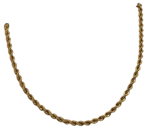 Collier Matinée Maille Torsadé Or Jaune 18K 14.67 Grs