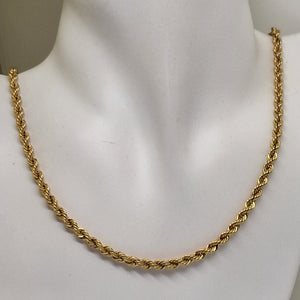 Collier Matinée Maille Torsadé Or Jaune 18K 14.67 Grs