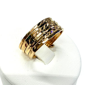 Bague semainier en or jaune 18K-taille 52