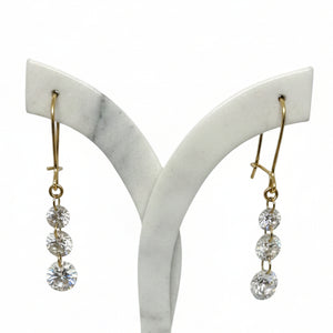 Boucles d'Oreilles Pendantes Or Jaune 18K