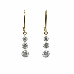Boucles d'Oreilles Pendantes Or Jaune 18K