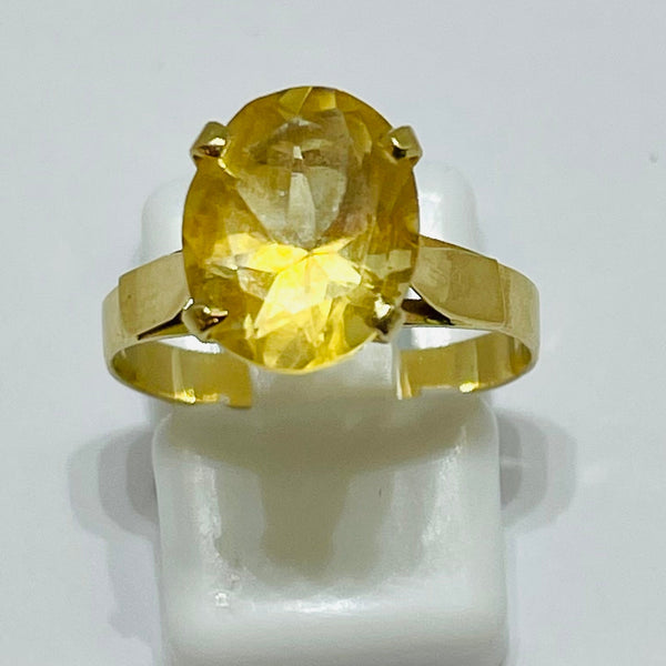 Bague Solitaire en Or Jaune 18K - Taille 52 - 2.28 G