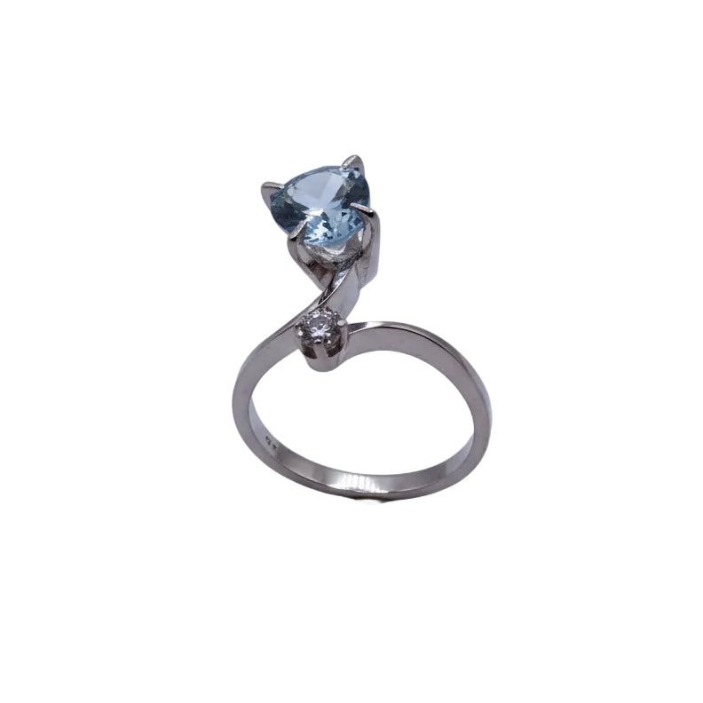 Bague en Or gris 18K - 2.65G - Taille 54