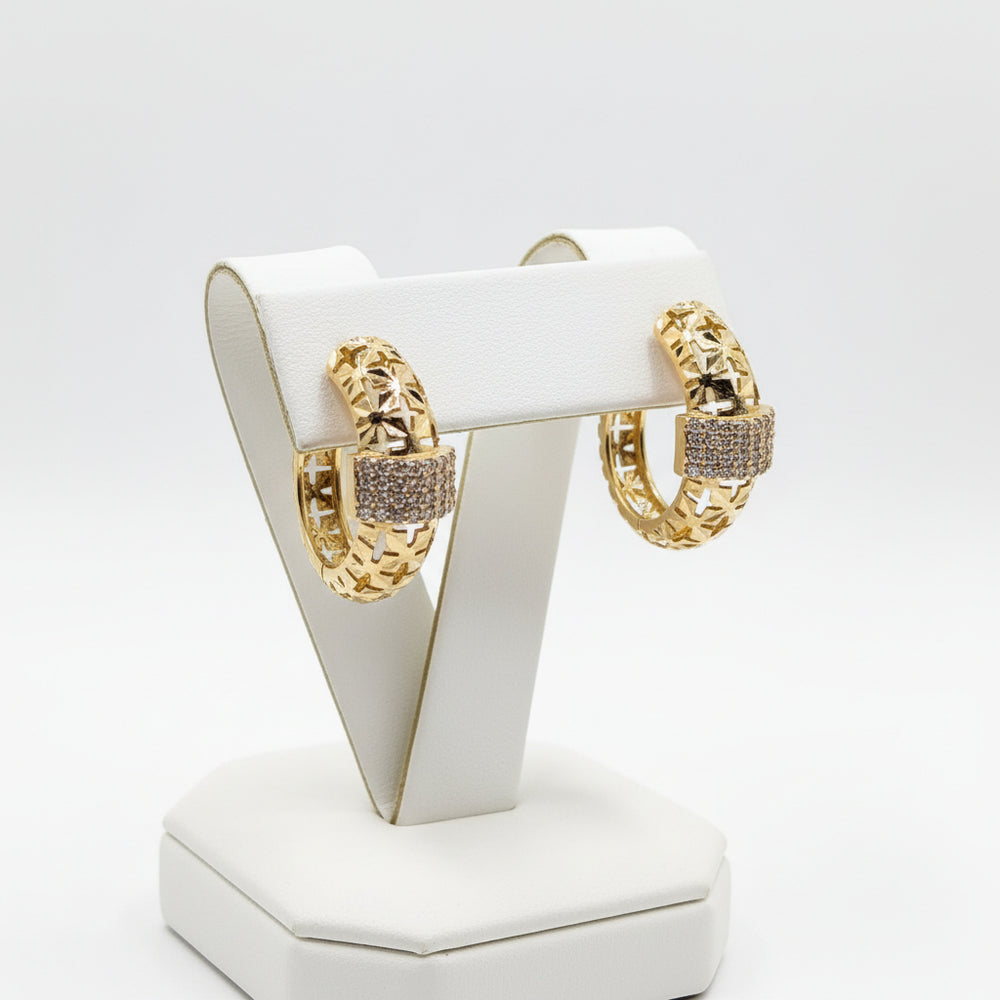 Boucles d'oreilles Dormeuses en Or Jaune 18K 3.64 Grs