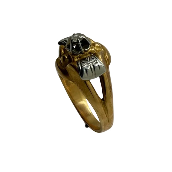 Bague en or jaune 18K - Taille 50 - 1.99 Grs