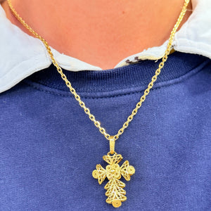 Pendentif Croix en Or jaune 18 K