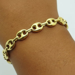Bracelet Maille Grain de Café Or Jaune 18K - 19cm - 11.55gr