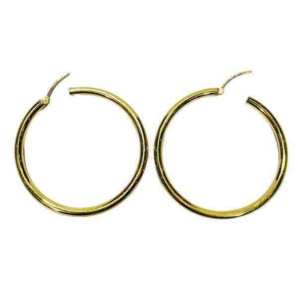Boucles créoles en Or Jaune avec Poinçon 18K