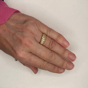 Bague en Or 750 avec 10 Diamants