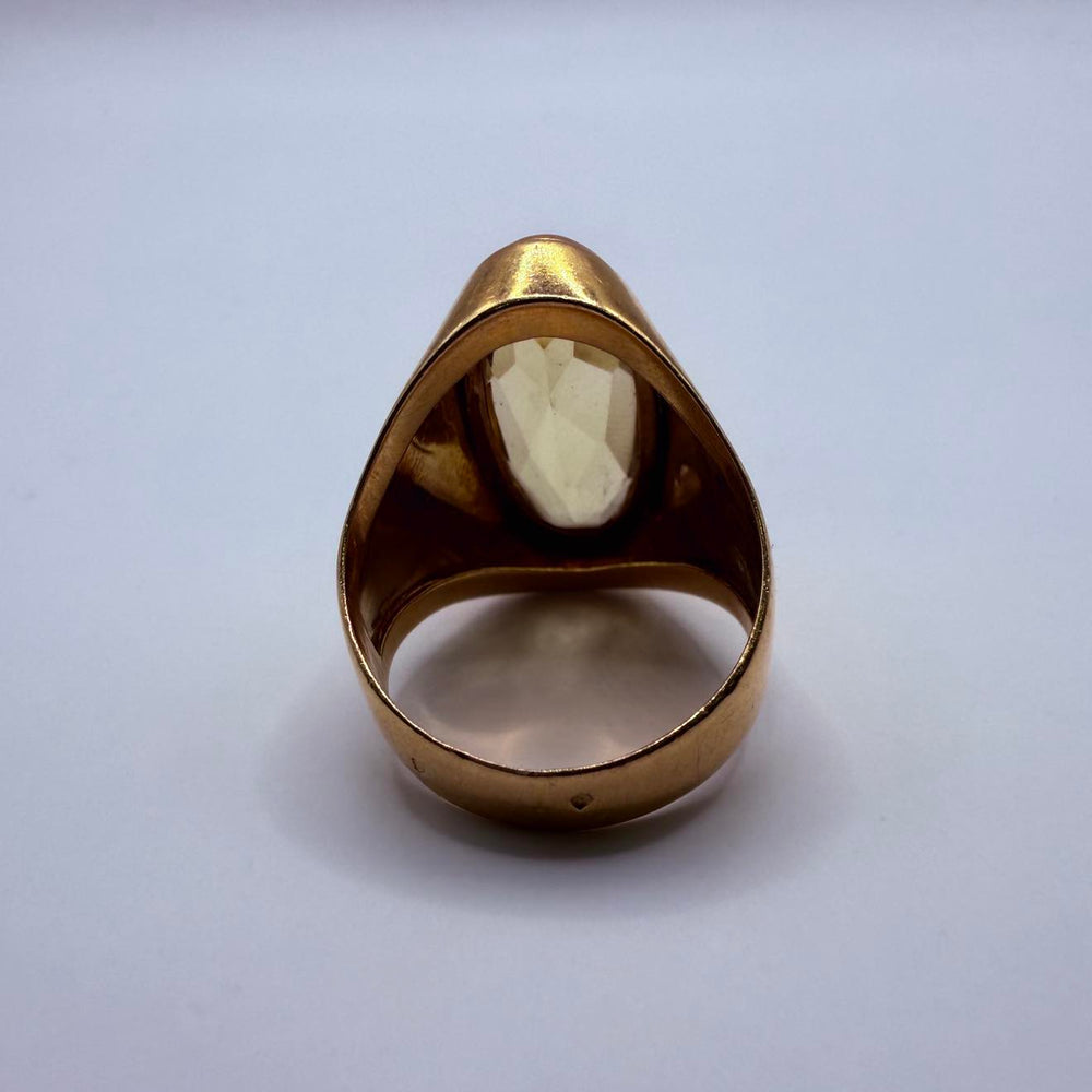 Solitaire en or jaune 18K Taille-52.5