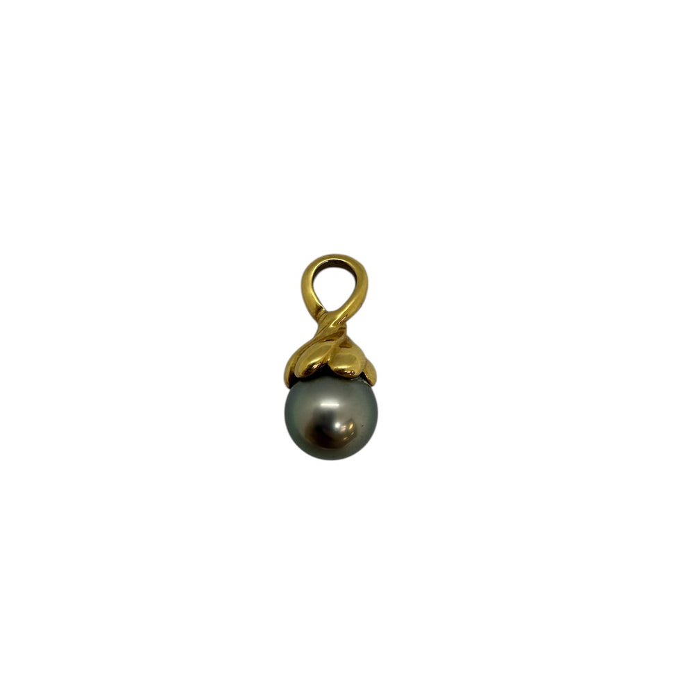 Pendentif Solitaire en Or Jaune 18K avec Perle