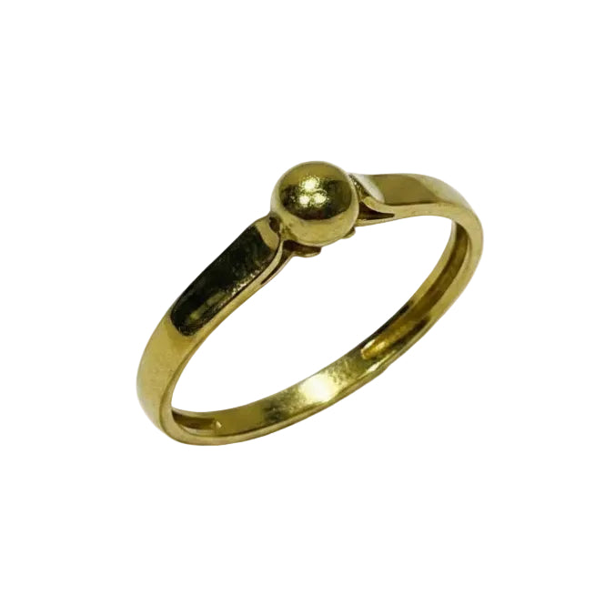 Bague boule en or jaune 18K