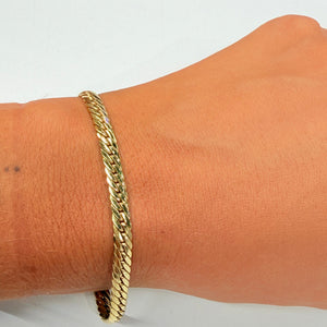 Bracelet Maille Anglaise en Or Jaune 18K - 5.97g