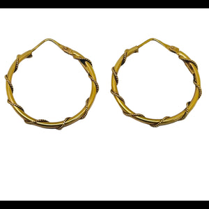 Boucles d'oreilles créoles en or jaune 18K - 4gr