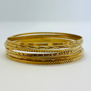 Bracelet Jonc Semainier en Or Jaune 18K 29.64 Grs