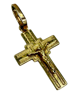 Pendentif Croix en Or Jaune 18 K - 2,68 G