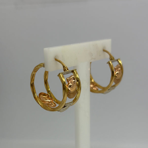 Boucles d'oreilles créoles en Or jaune 18K - 6.15G