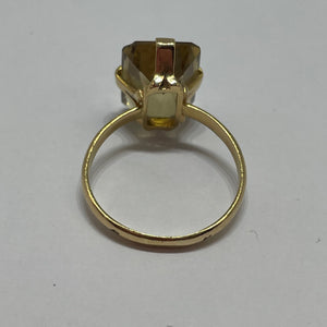 Bague Solitaire Or Jaune 18K - Taille 54