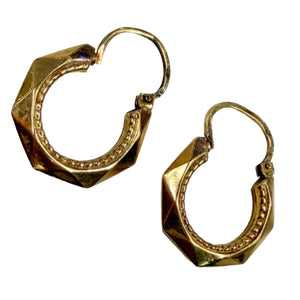 Boucles d'Oreilles Créoles en Or Jaune 18k