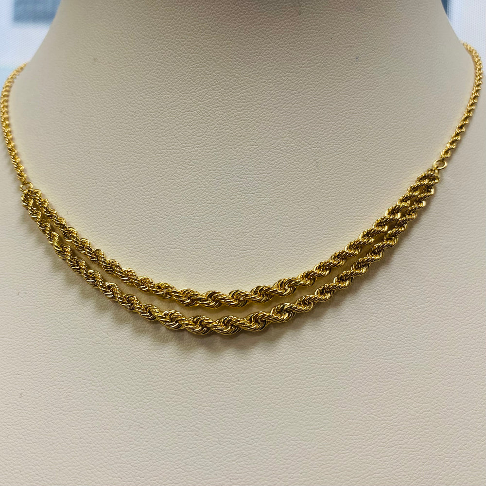 Collier Princesse en Or Jaune 18K Torsadé