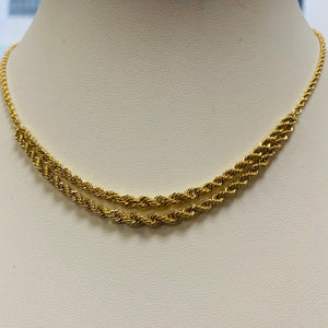 Collier Princesse en Or Jaune 18K Torsadé