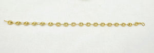 Bracelet Grain de Café en Or Jaune 18k Lg 17cm