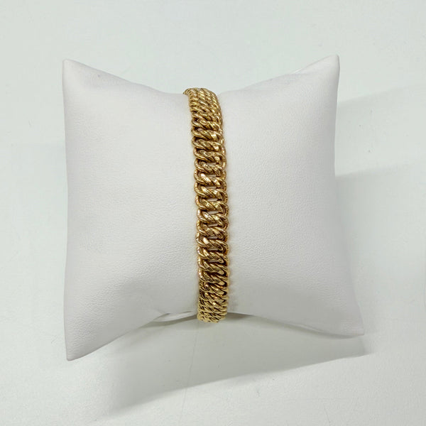 Bracelet Maille Américaine Or Jaune 18k